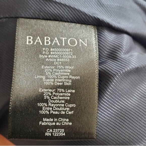 NWT Babaton Blue Grey Bromley Wool Coat Size Small - Picture 15 of 16